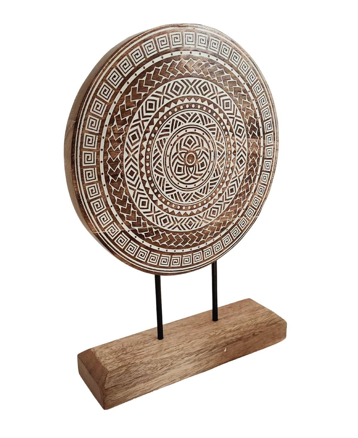 VANIYA CRAFTS® Wooden Carved Handmade Engraved Table Decor Table Sculpture Home Decor Statue for Living Room, Bedroom, Office Desktop, Cabinets, Shelf Decor (Natural White)