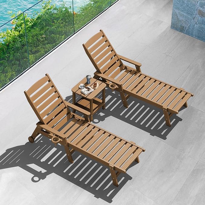 SERWALL Double Adirondack Side Table Rectangular End Table Set of 6