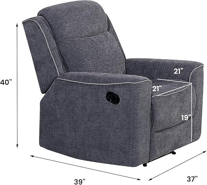 Betsy Furniture Soft Microfiber Manual Reclining Sofa Set, Sofa w/Dropdown Table