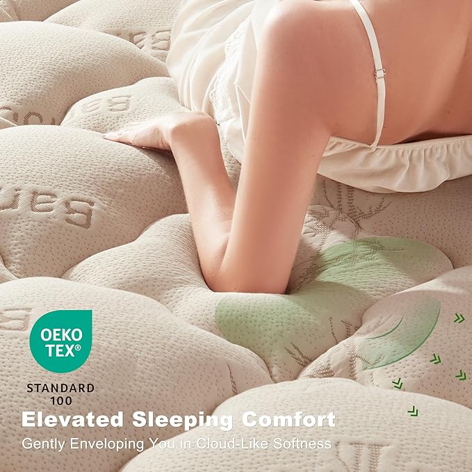 BEDLORE California King Mattress Topper Viscose Derived from Bamboo, Thick
