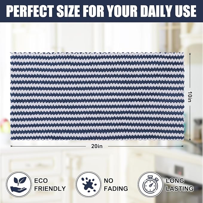 Homaxy Kitchen Towels, Ultra Soft and Absorbent Dish Towels, Reusable Fast