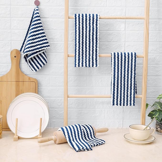 Homaxy Kitchen Towels, Ultra Soft and Absorbent Dish Towels, Reusable Fast