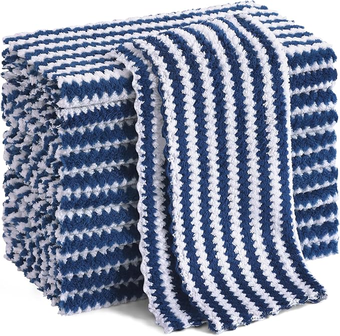 Homaxy 12 Pack Kitchen Dish Cloths, Ultra Soft and Absorbent Dish Towels