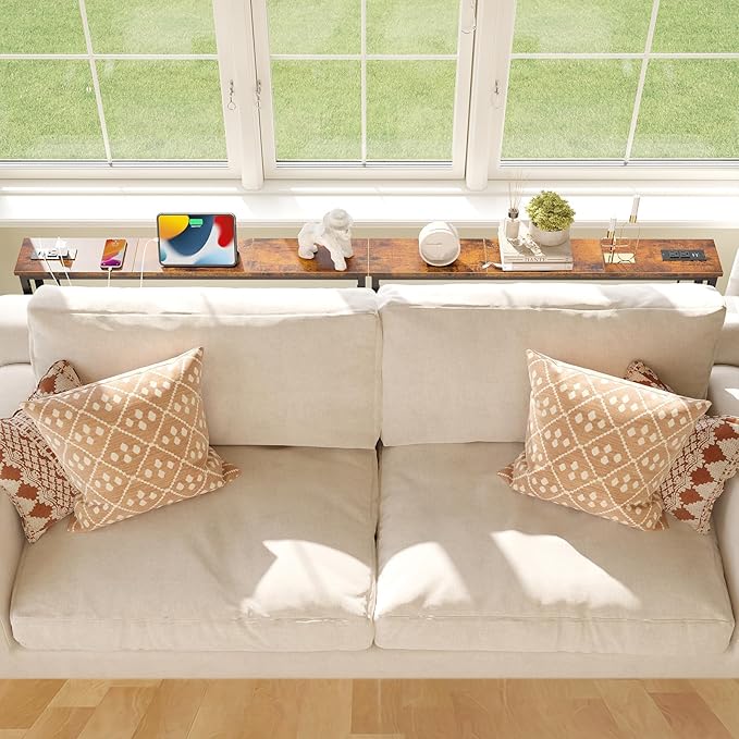 ELYKEN 2 Pack 5.9" Narrow Console Sofa Table