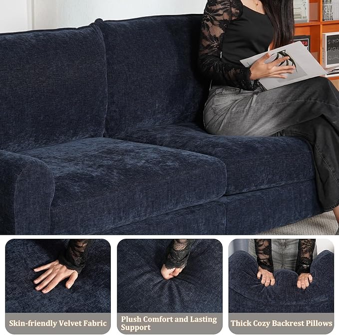 EASE MOOSE 88.5" Chenille Loveseat Couches