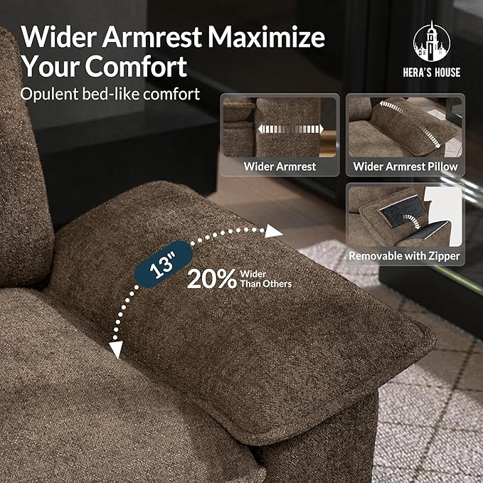 HERA'S HOUSE 124" Modular Sectional Sofa, Oversized L Shaped Couches