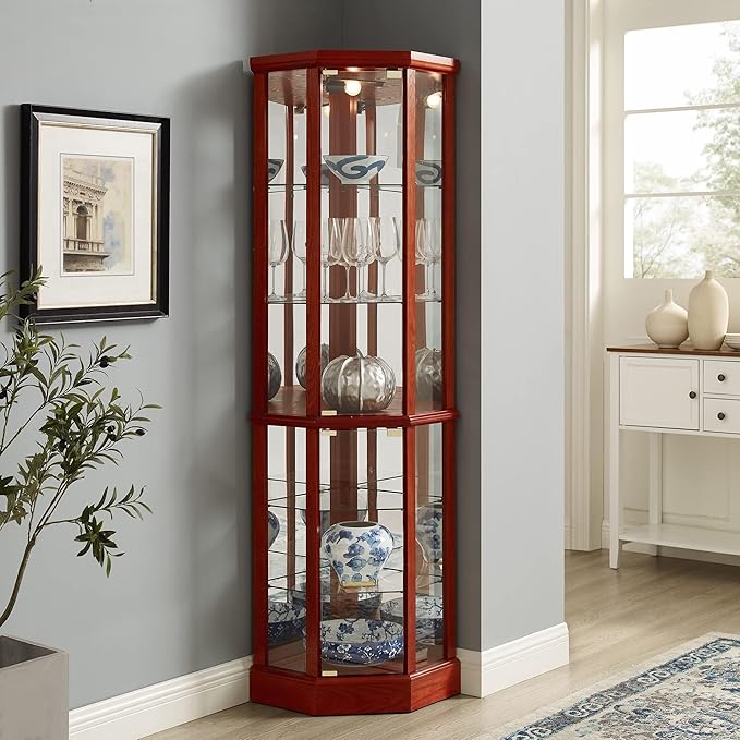 Corner Curio Cabinet, Wine Bar China Cabinet