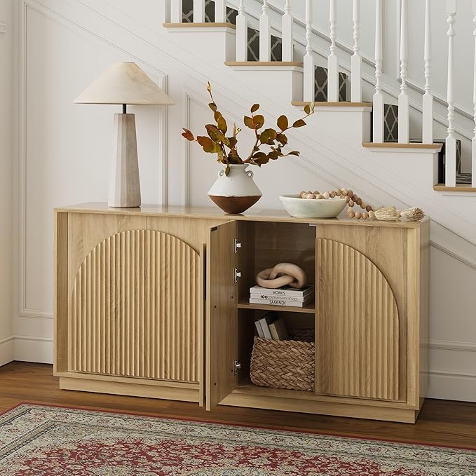 win2win Fluted Sideboard Buffet Cabinet