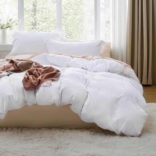 Bedsure California King Duvet Cover - Extra Soft Prewashed Cotton-Like Polyester Set, 104''x98'' with Zipper Closure & 2 Pillow Shams