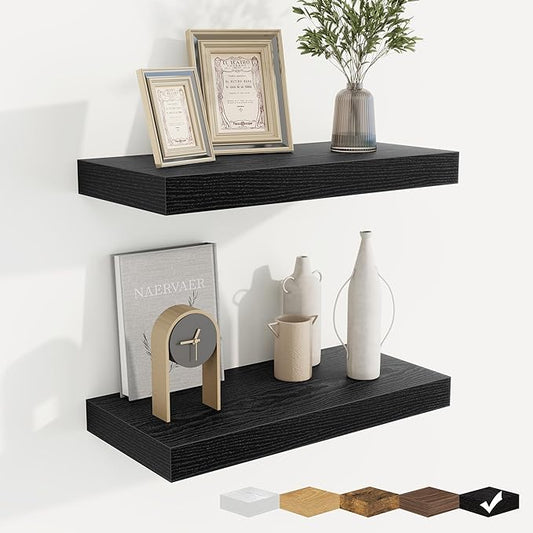 fuqing Floating Shelves for Wall, Wall Mounted Wood Floating Shelf