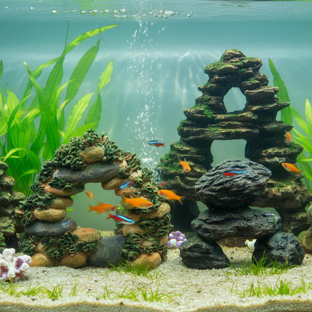 Kai Dream 6 Pcs Diorama Rocks Fake Rock Miniature Stone Rock Statue for Diorama Supplies Micro Train Landscape Railway Sand Table Miniature Models Fairy Garden Accessories