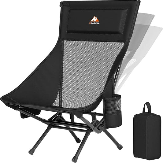 Armless Rocking Camping Chair for Adults, Portable Folding Outdoor Rocker