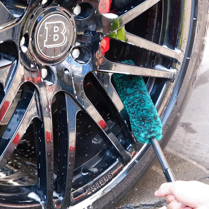 Professional 4 Pack Long Handle Wheel Brush Kit