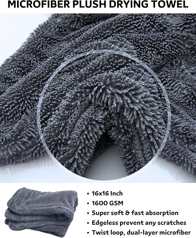 Premium 7PCS Car Wheel Rims Detail Cleaning PRO Wash Kit, Wheel Wash Mitt