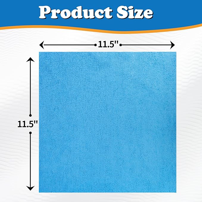 FIXSMITH Microfiber Cleaning Cloth, Shop Towels Bulk, Microfiber Towels
