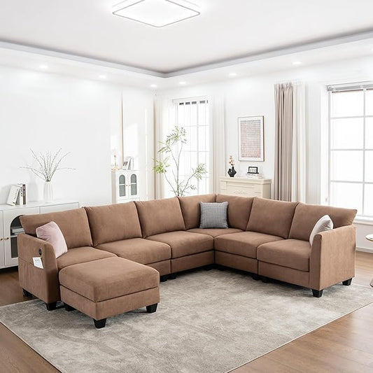 122.8" Large Sectional Couches for Living Room, 6 Seater L Shaped Modular
