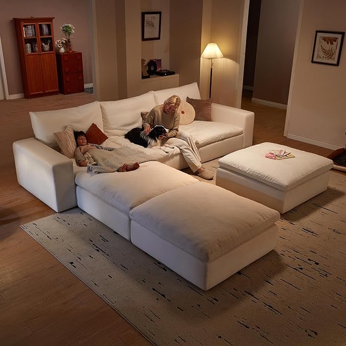 Cloud Couch Sectional 81.1'' Oversized Modular Deep Seat Sofa L Shaped Comfy