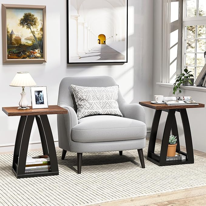 FROMJBEST End Table, Side Table, Nightstand, Sofa Side Table