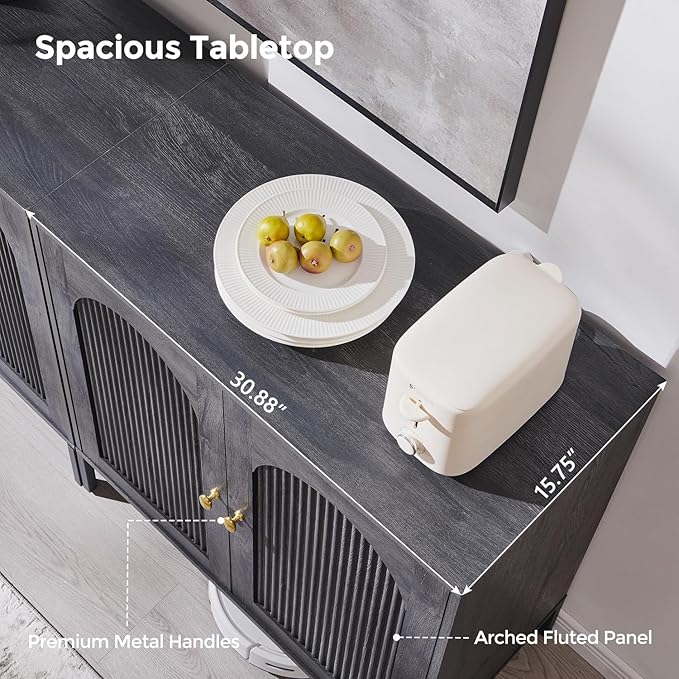 IFBUY Modern Sideboard Buffet Cabinet, Wooden Modular Coffee Bar Cabinets