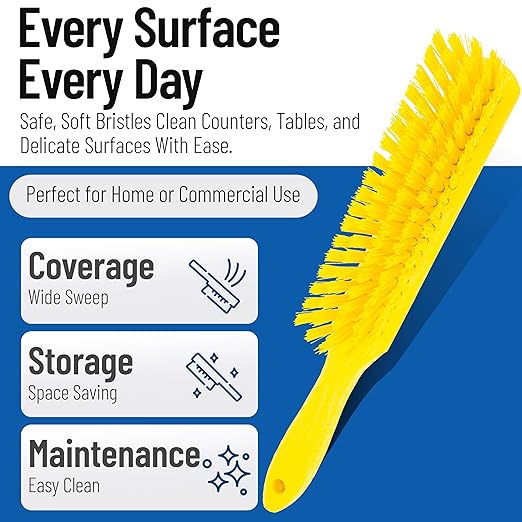 SPARTA Handheld Soft Counter Brush 8 Inch Bristle Span, Countertops, and