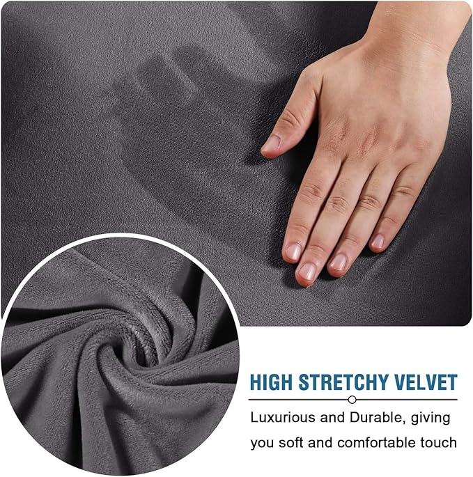 H.VERSAILTEX High Stretch Sofa Slipcover 4 Piece Cover Velvet Furniture