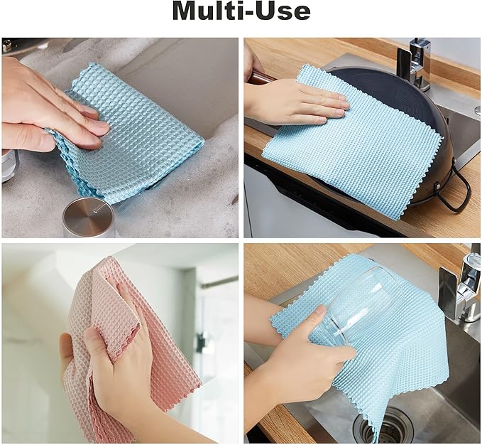 JOYMOOP Microfiber Cleaning Cloth, Reusable Absorbent Microfiber Cleaning Cloths