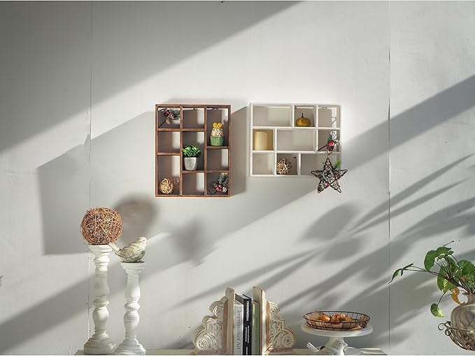 SOFE Small Brown Wood Shadow Box