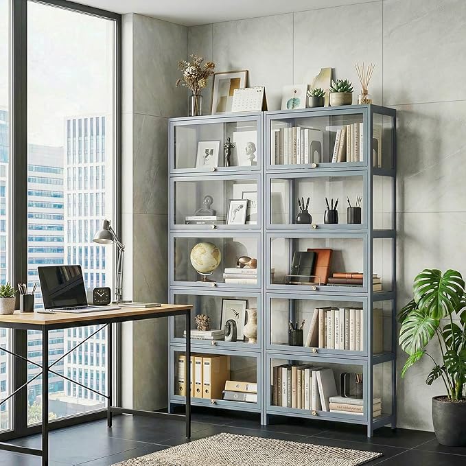 5-Tier Display Case Cabinet