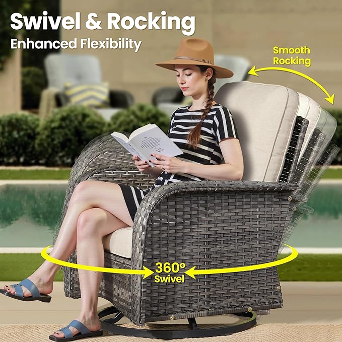 ovios 5-Piece Patio Furniture Set, Outdoor Wicker Sofa