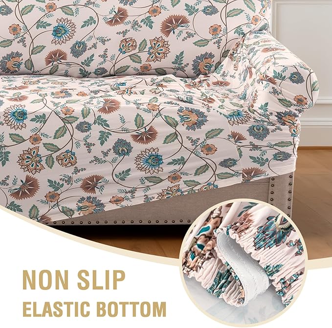 H.VERSAILTEX Printed Couch Covers Printed Sofa Cover High Stretch Couch Cover