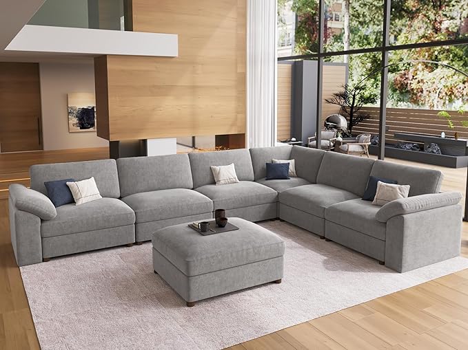 EASE MOOSE Oversized Sectional Modular Sofa, Modern Comfort L Shape Sectional