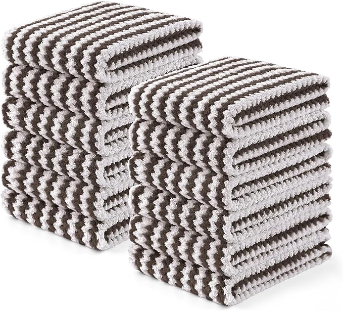 Homaxy Kitchen Towels, Ultra Soft and Absorbent Dish Towels, Reusable Fast