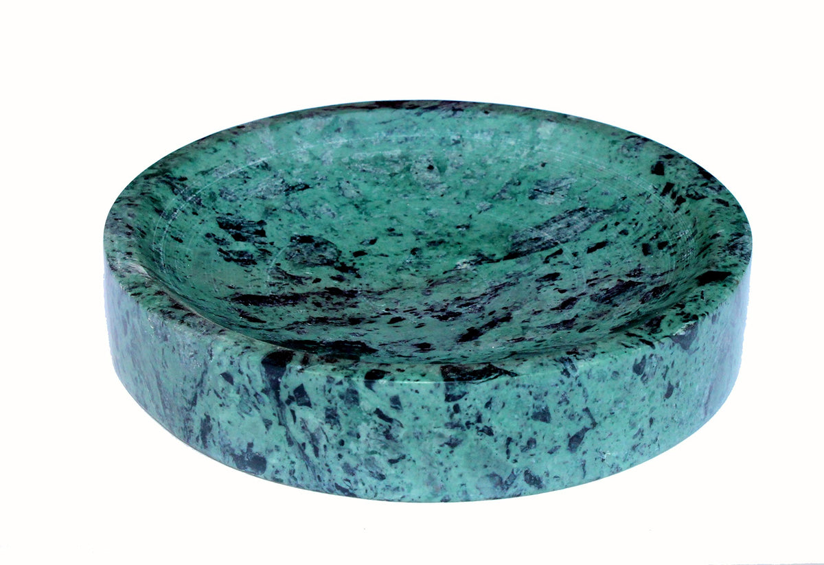 KLEO Natural Stone Soap Dish Soap Holder Bath Accessories for Bathroom, Tub or Wash Basin Accessories (Green)