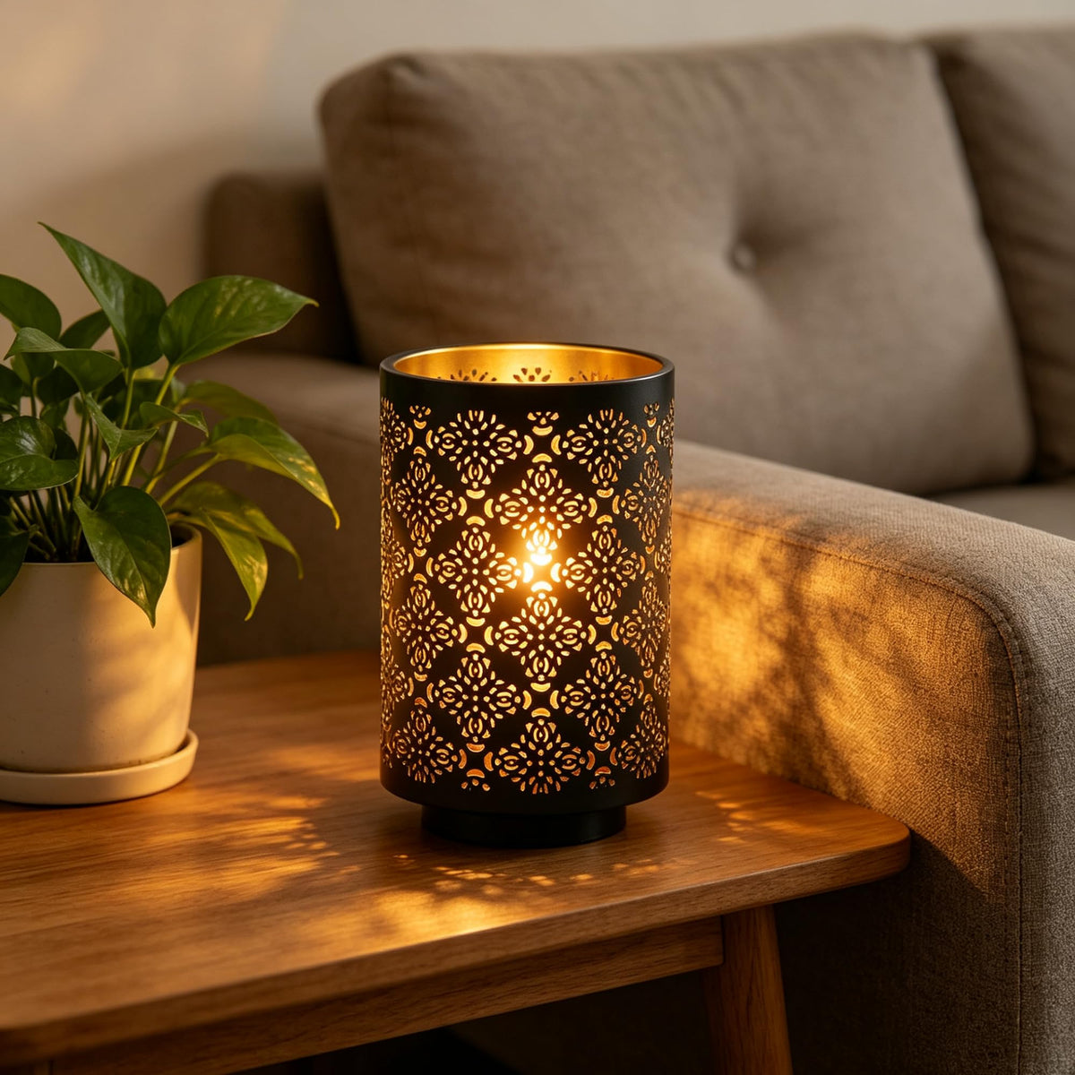 Hosley Set of 2 Diamond Cut Candle Holders Elegant 8 Inch Height Stands for Timeless Ambiance and Versatile Styling Dazzle Your Decor