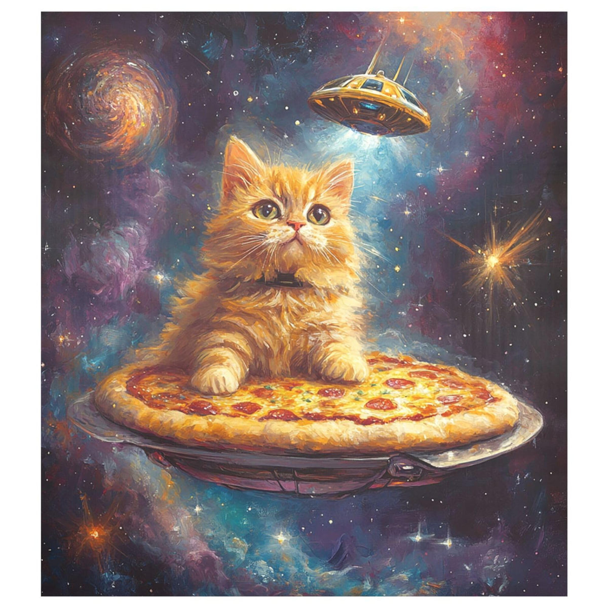 Pizza Cat Dishwasher Stickers Magnetic Cover Galaxy Space Stars Kitchen Fridge Magnet Covers Decals Home Decorations Vinyl Sticker Reusable 23W x 26H inches