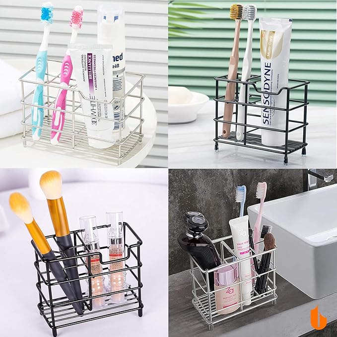 Urbanstrive 304 Stainless Steel Bathroom Toothbrush Holder Toothpaste Holder
