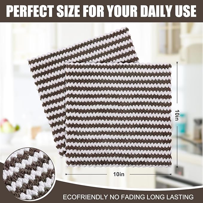 Homaxy 24 Pack Kitchen Dish Cloths, Ultra Soft and Absorbent Dish Towels