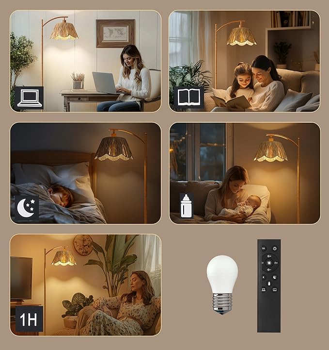 Oneach Boho Floor Lamp for Living Room