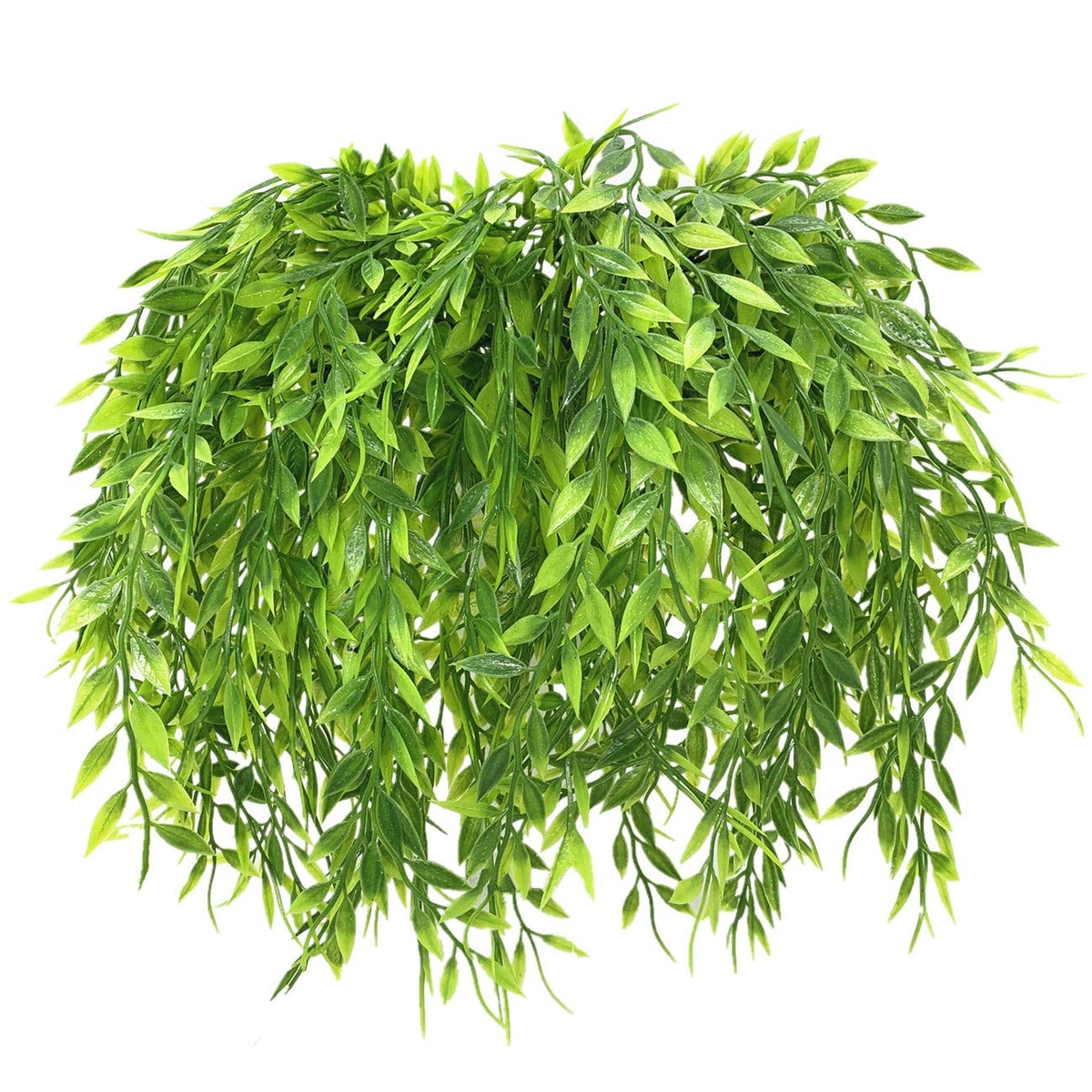 PASYOU Artificial Willow, Plastic Plants Greenery Leaves Fake Hanging Vine Faux Ivy for Home Indoor Outdoor Garden Door Wall DIY Basket Planter Filler Wedding Party Decoration UV Resistant - 4 Pack