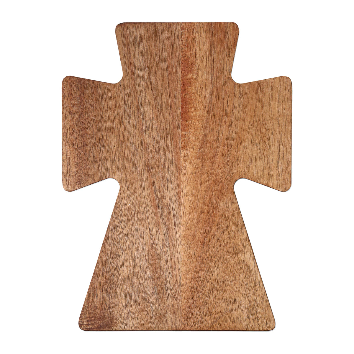 Pavilion - Serve One Another In Love - 12" x 8.75" Cross-Shaped Acacia Wood With Spreader Charcuterie Bread Cheese Serving Board Inspirational Spiritual Faith Religious God Jesus Church Friend Gift