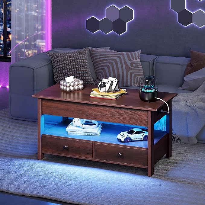 WLIVE Coffee Table, Lift Top Coffee Table