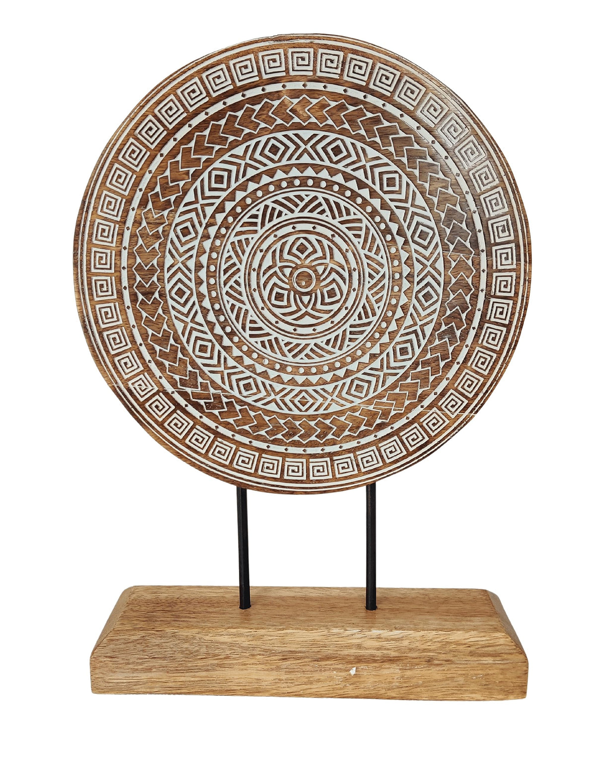 VANIYA CRAFTS® Wooden Carved Handmade Engraved Table Decor Table Sculpture Home Decor Statue for Living Room, Bedroom, Office Desktop, Cabinets, Shelf Decor (Natural White)