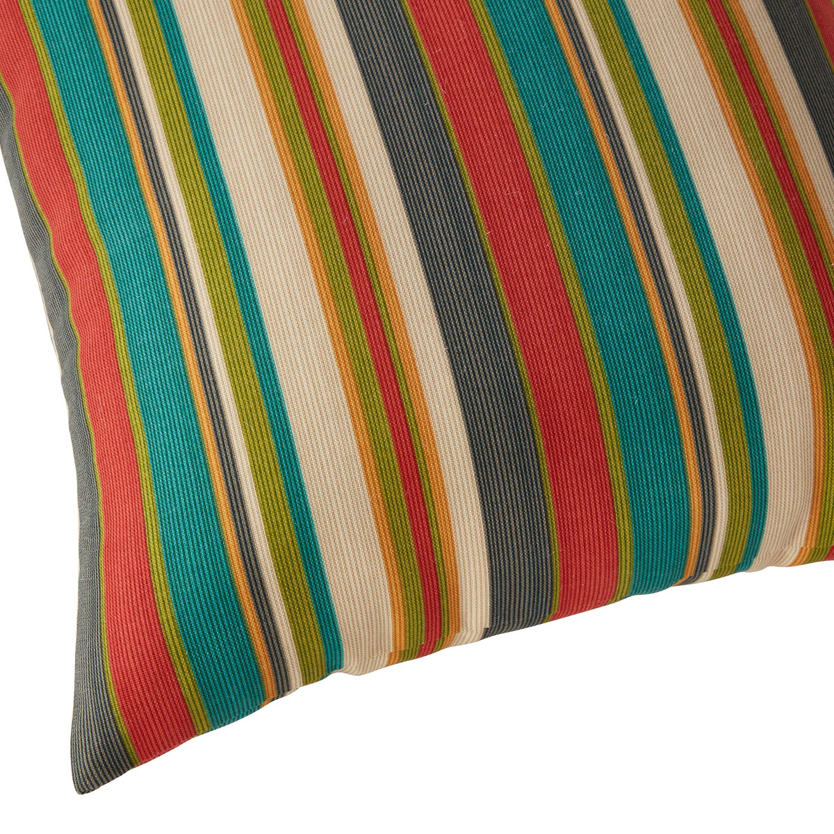 Greendale Home Fashions 2-Pack Outdoor 19x12 inch Rectangle Decorative Throw Pillow, Adobe Stripe