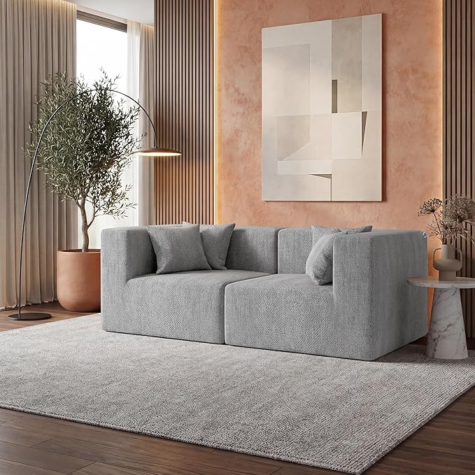 MONVANE 75" Loveseat Sofa, Comfy Chenille Cloud Couch