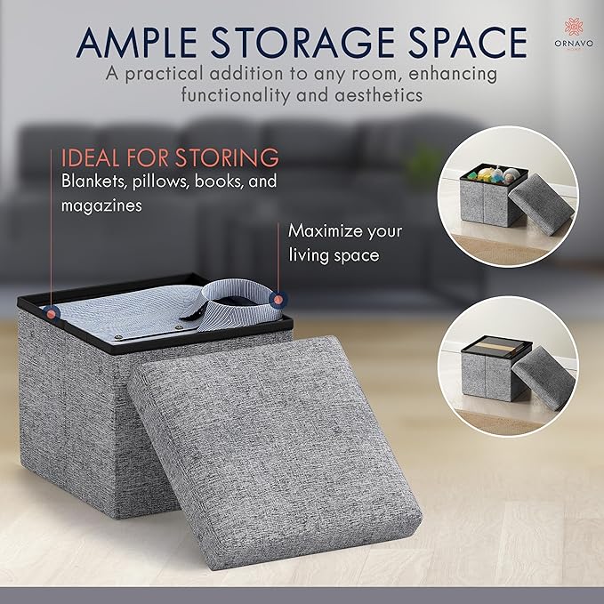 Ornavo Home Small Storage Ottoman,