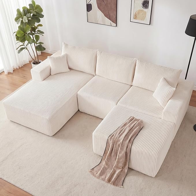 Weture 108” Modular Sectional Couches, Modern Modular U-Shape Sofa