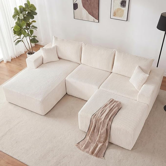 Weture 108” Modular Sectional Couches, Modern Modular U-Shape Sofa