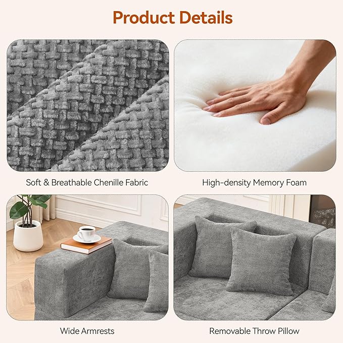 MONVANE Modular Sectional Cloud Couch