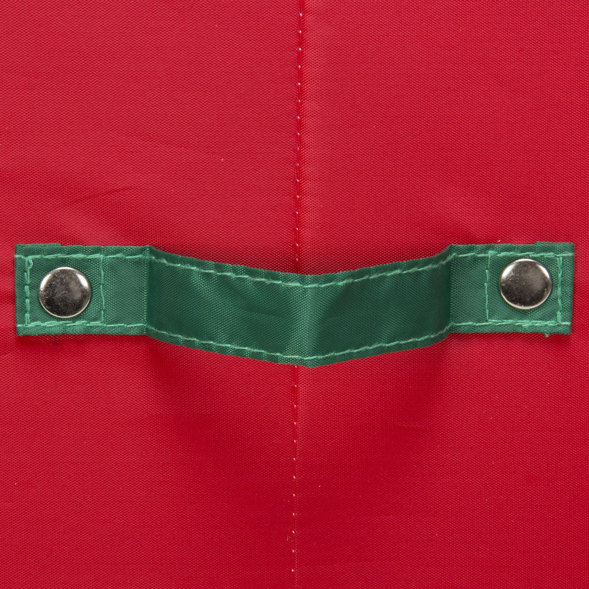 Household Essentials 532RED Holiday China Dinnerware Storage for Dessert Plates or Bowls | Removable Lid | Red Canvas with Green Trim