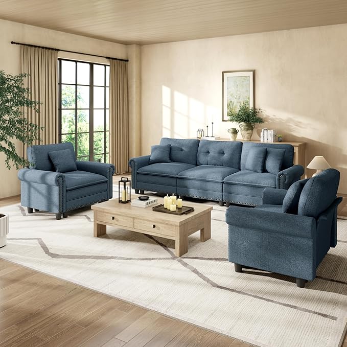 HERA'S HOUSE 3 Pieces Modular Sectional Sofa Sets, Oversized Couch Set